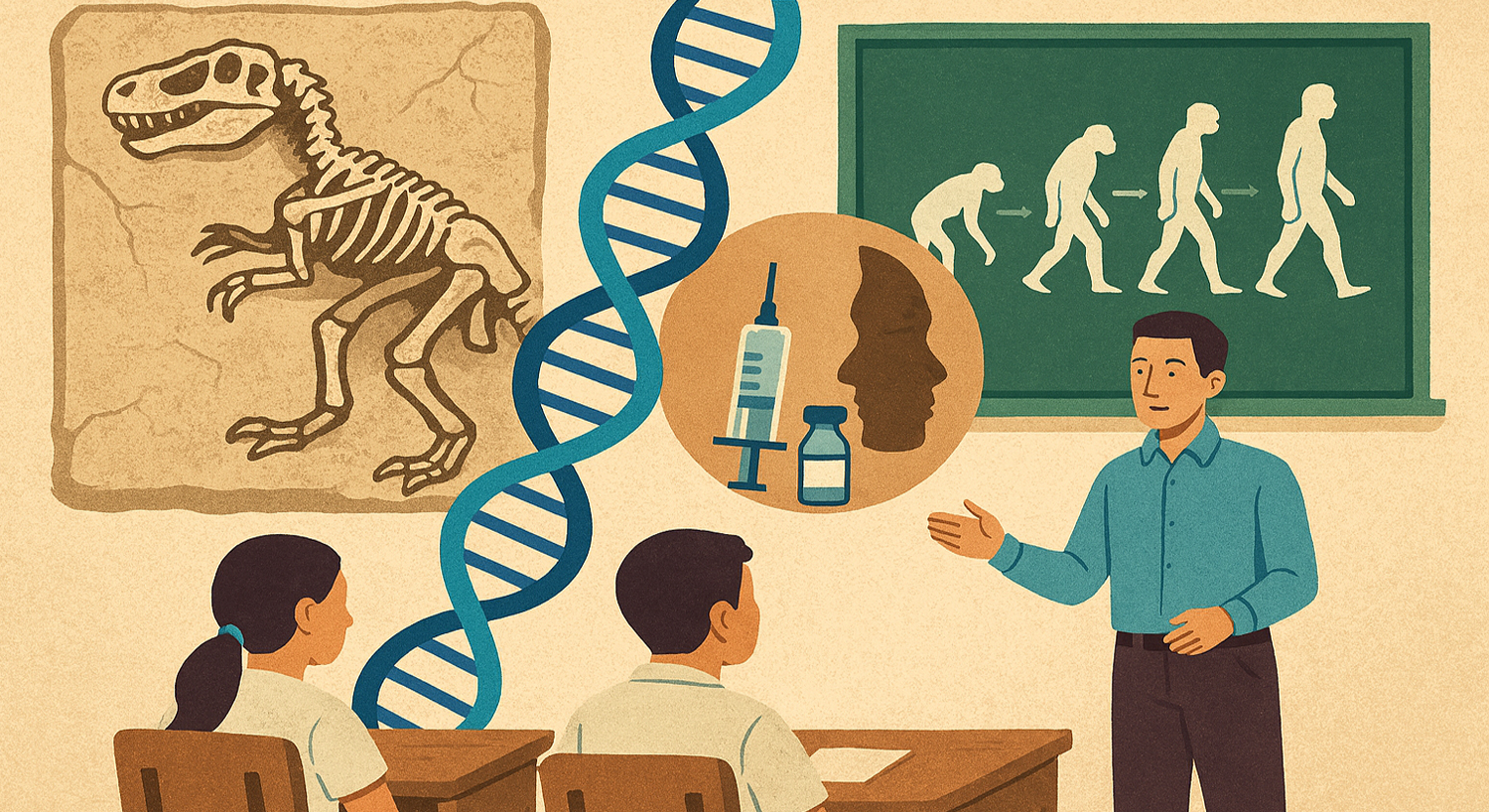 Is the human a descendant of the monkey